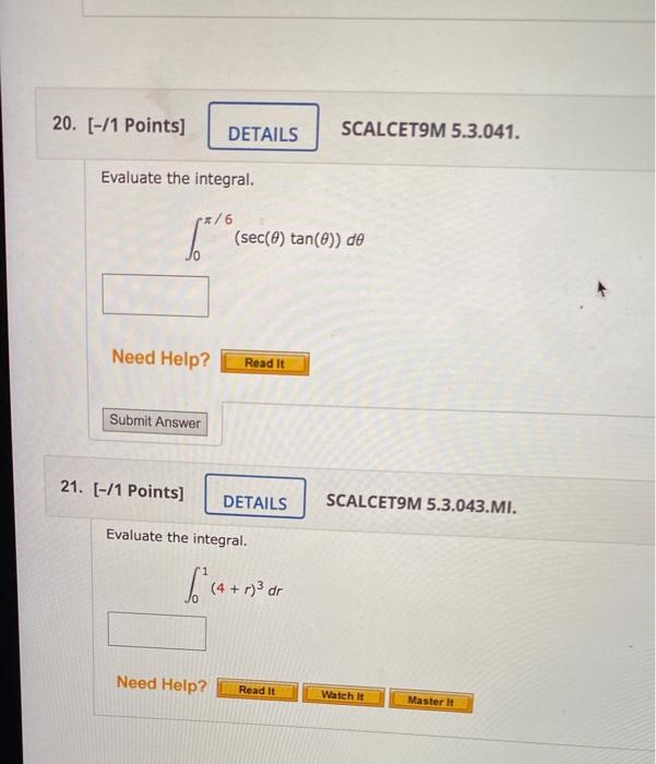 Solved Points Details Scalcet M Evaluate Chegg