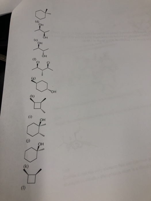 Solved Identify Whether Each Of The Following Compounds Is Chegg