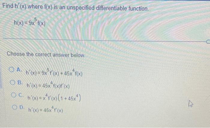 Solved Find H X Where F X Is An Unspecified Chegg