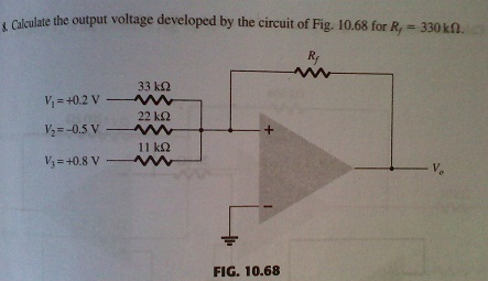 Solved Calculate The Output Voltage Developed By The Circuit Chegg