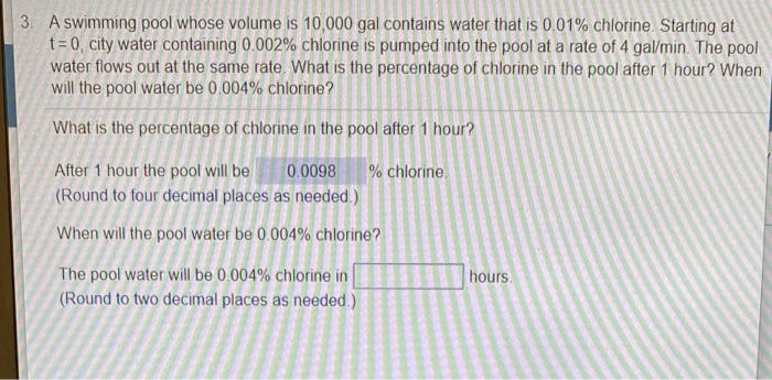 Solved A Swimming Pool Whose Volume Is Gal Chegg