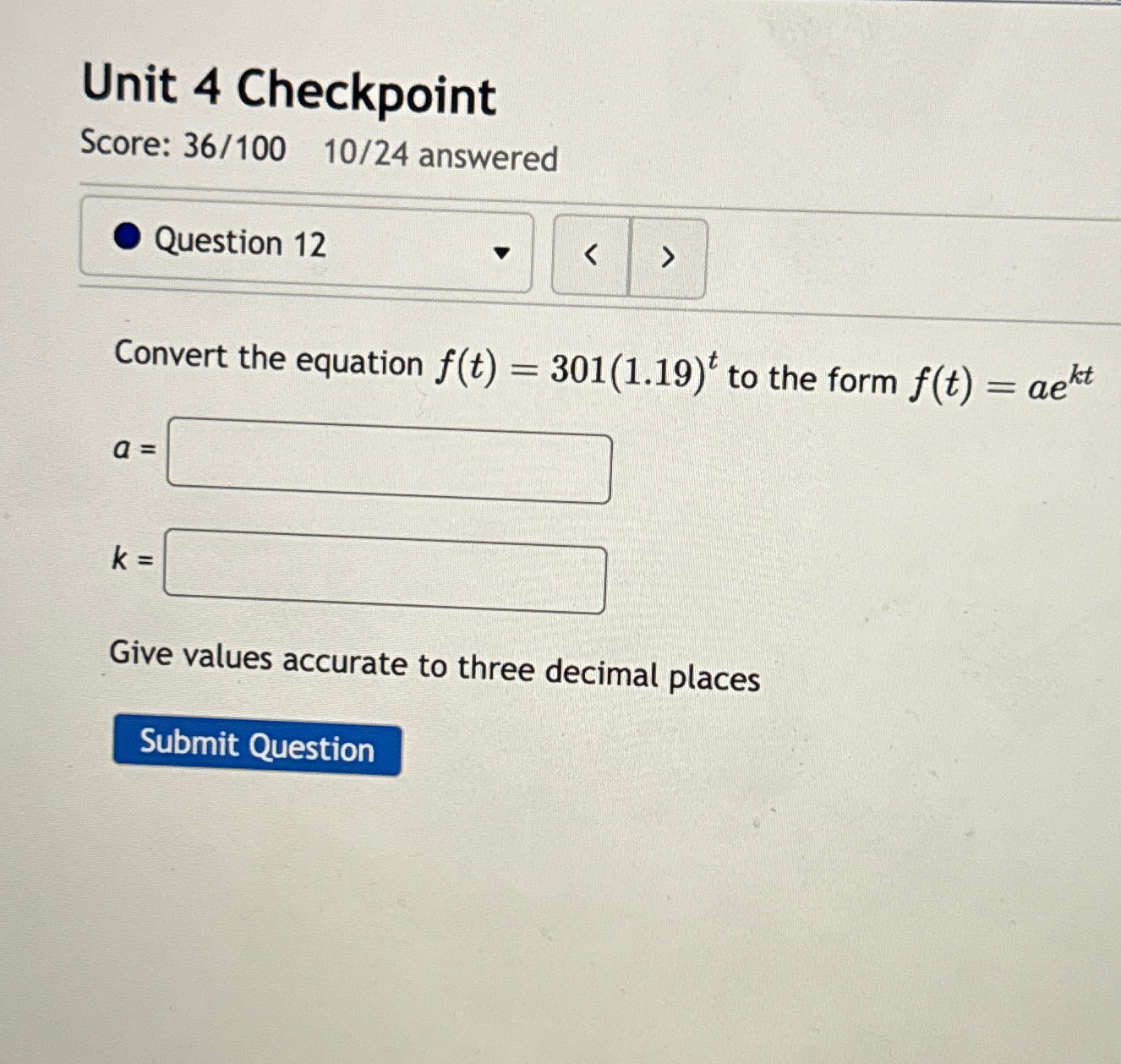 Solved Unit Checkpointscore Answeredconvert Chegg