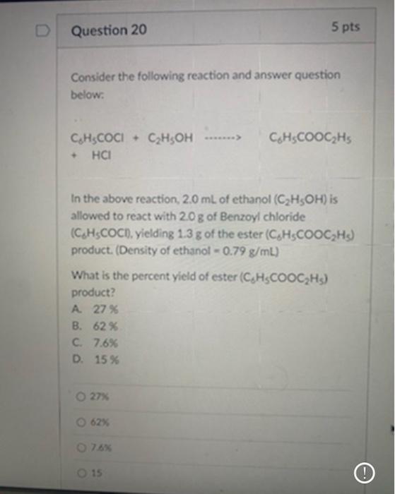 Solved Consider The Following Reaction And Answer Questi