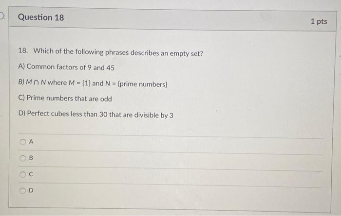 Solved Question Pts Which Of The Following Phrases Chegg