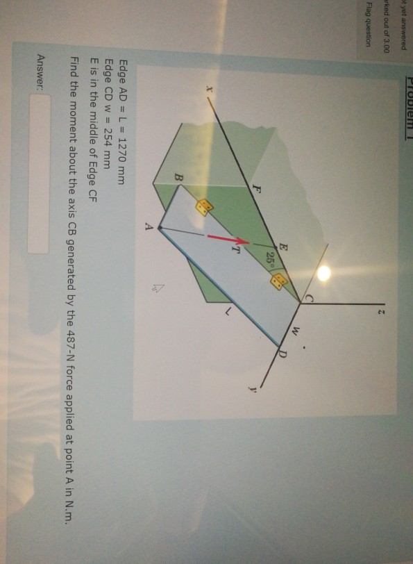 Solved Problem Ot Yet Answered Arked Out Of 3 00 Flag Chegg