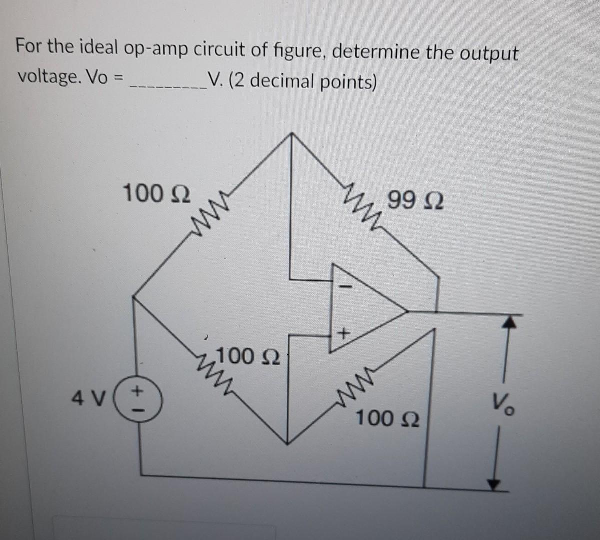 Solved For The Ideal Op Circuit Of Figure Determine The Chegg