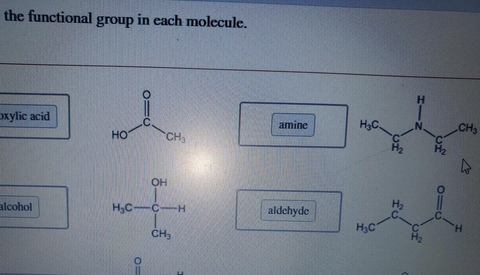 Solved Identify The Functional Group In Each Molecule O Chegg