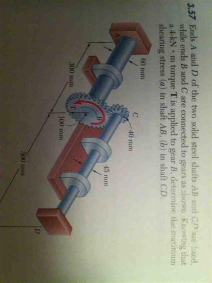 Solved Ends A And D Of The Two Solid Steel Shafts AB And CD Chegg