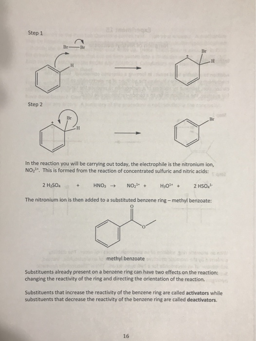 Solved Experiment Nitration Of Methyl Benzoate Chegg