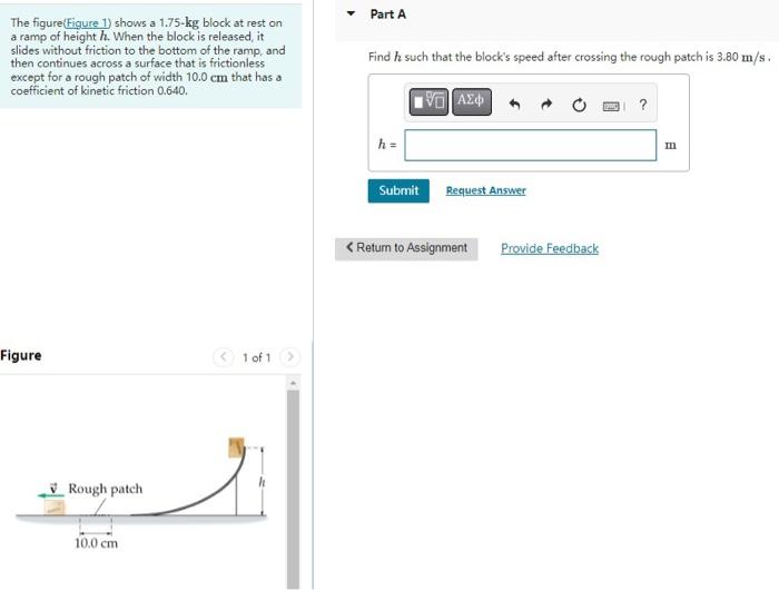 Solved The Figure Figure Shows A Kg Block At Rest On Chegg