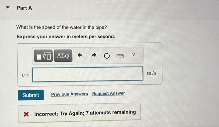 Solved Water Flowing Through A 2 0cm Diameter Pipe Can Fill Chegg