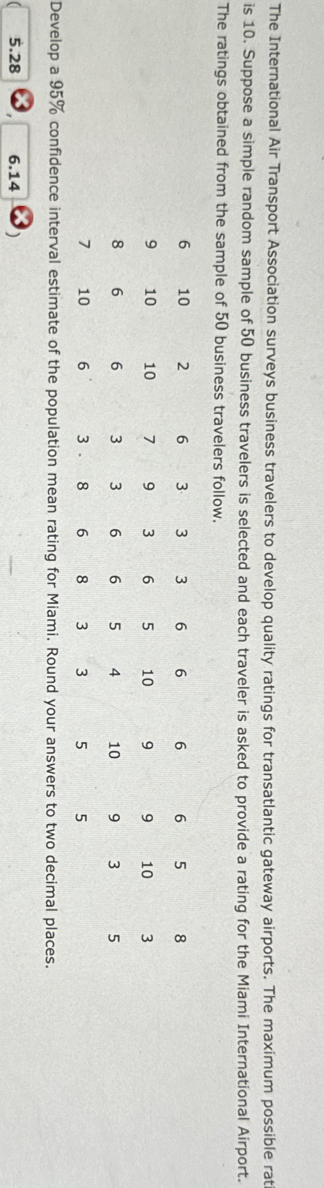 Solved The International Air Transport Association Surveys Chegg