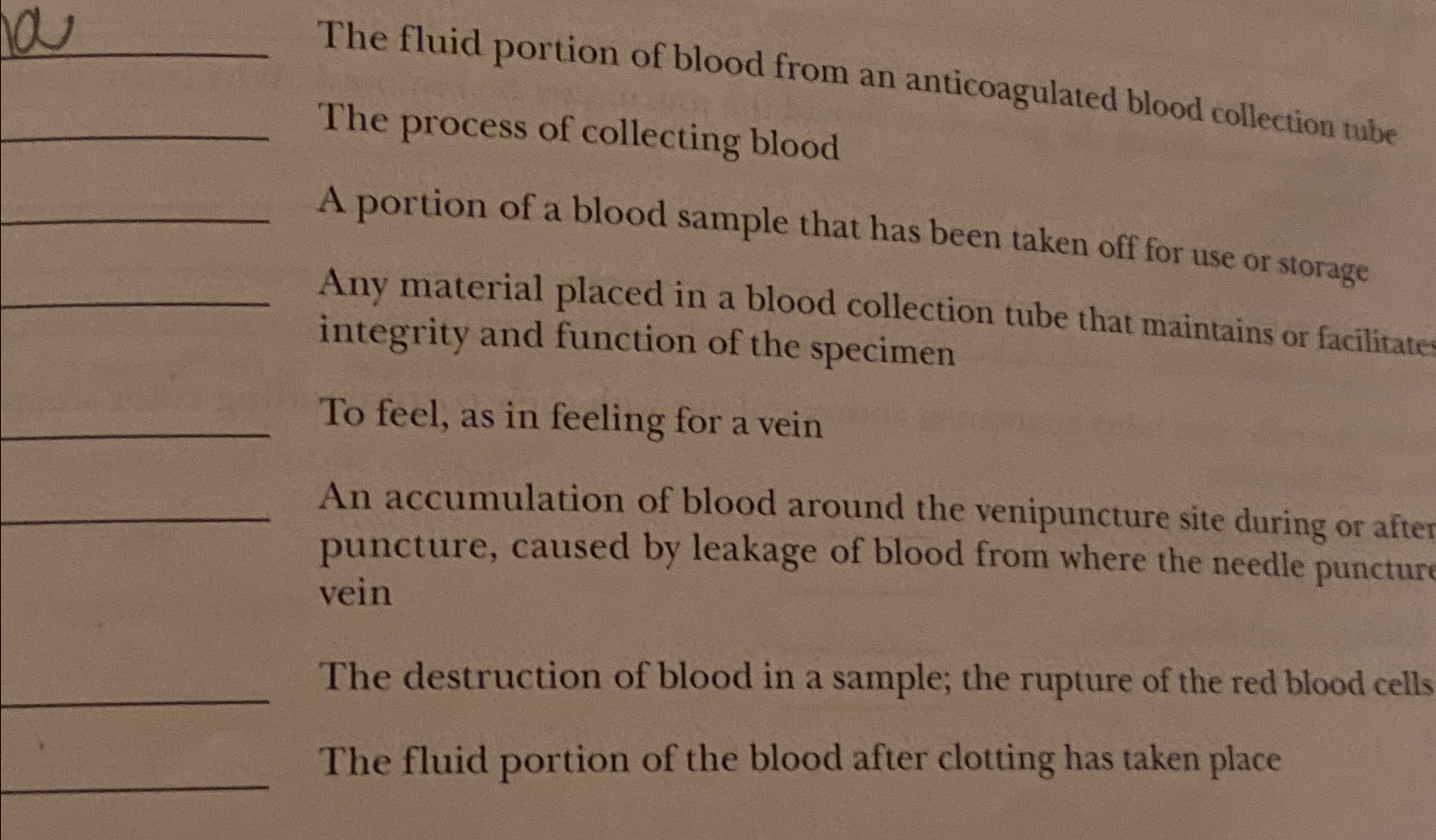 Solved The Fluid Portion Of Blood From An Anticoagulated Chegg