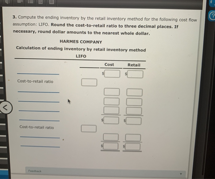 Solved Retail Inventory Method Harmes Company Is A Clothing Chegg