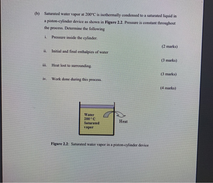 Solved B Saturated Water Vapor At C Is Isothermally Chegg