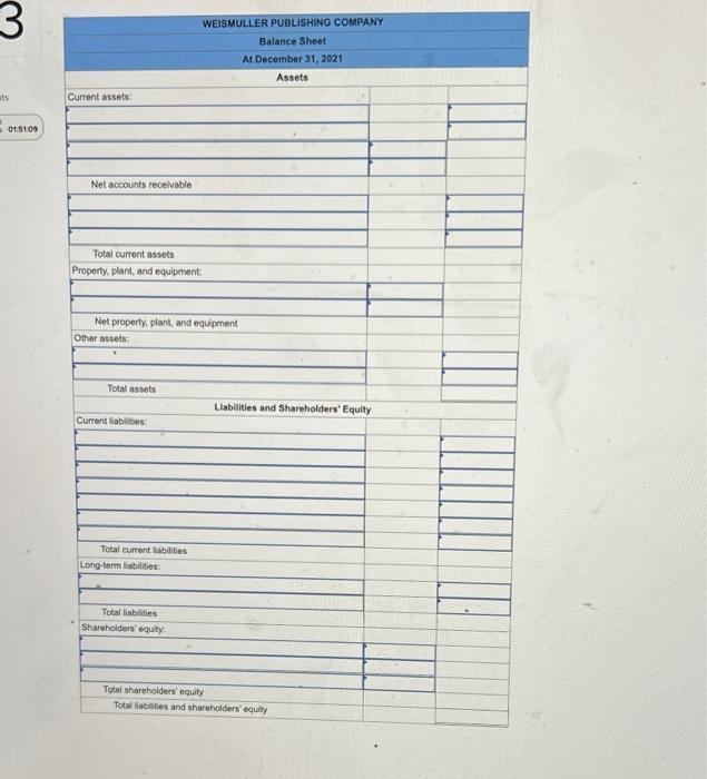 Solved Problem 3 4 Algo Balance Sheet Preparation LO3 2 Chegg