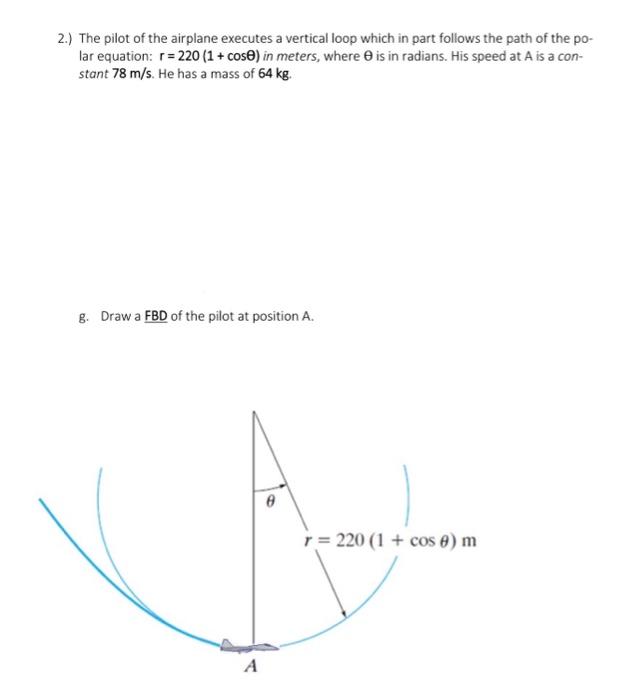 Solved The Pilot Of The Airplane Executes A Vertical Chegg