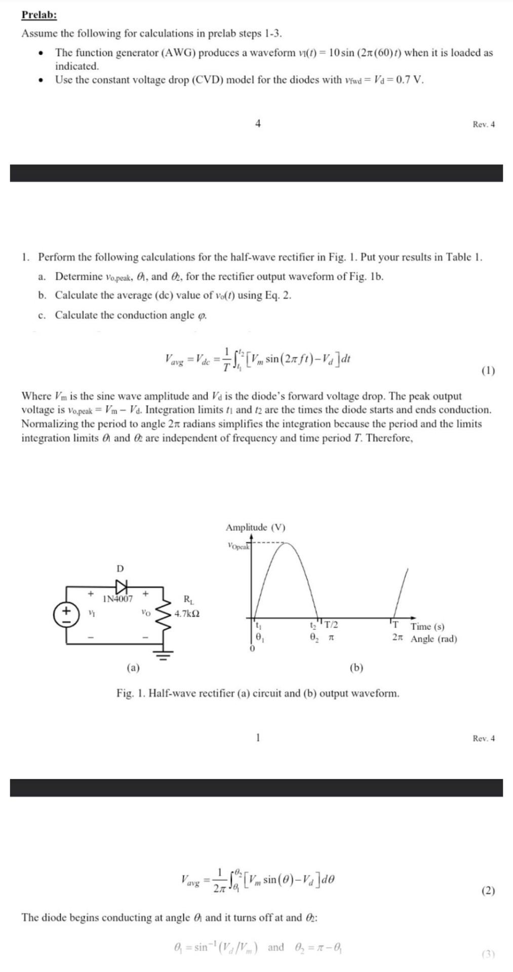 Prelab Assume The Following For Calculations In Chegg