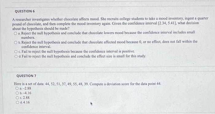 Solved A Question A Researcher Investigates Whether Chegg