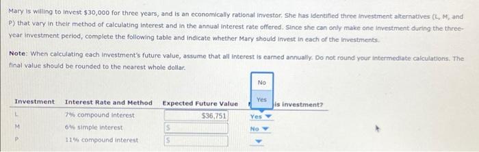 Solved Mary Is Willing To Invest For Three Years Chegg