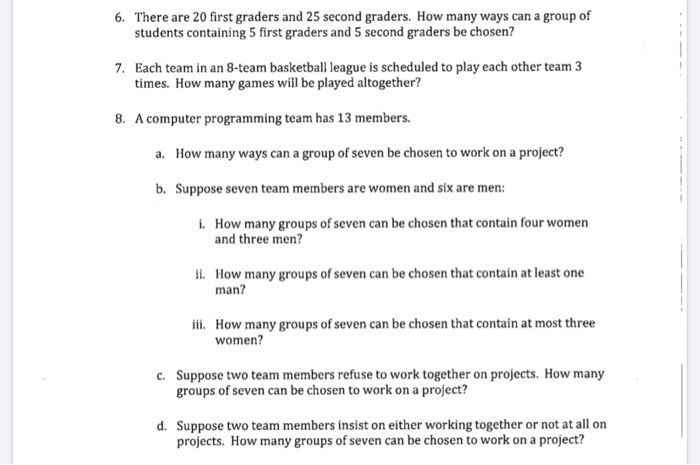 Solved 6 There Are 20 First Graders And 25 Second Graders Chegg