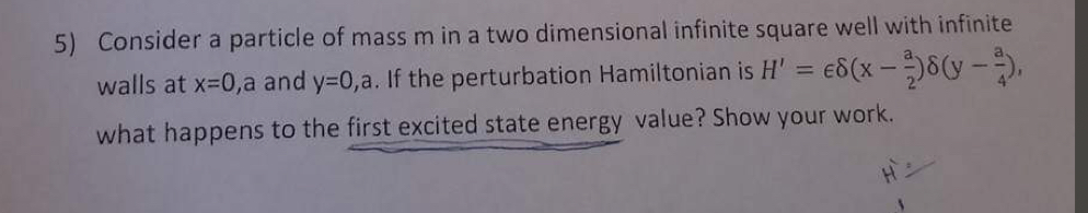 Solved Consider A Particle Of Mass M In A Two Dimensional Chegg