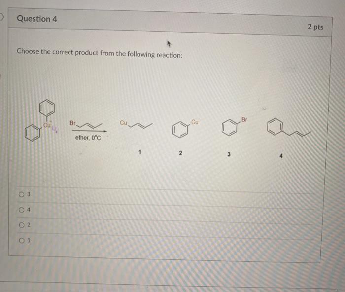 Solved Choose The Correct Product From The Following Chegg