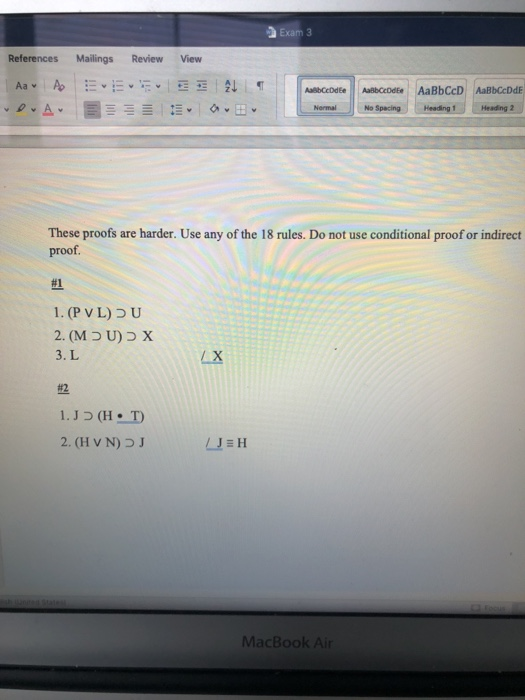 Solved Exam 3 Review View References Aa AO DA Mailings EVE Chegg