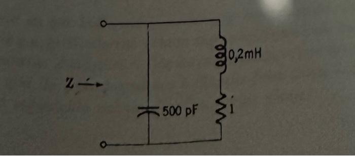 Solved The Impedance Of A Parallel Resonant Circuit In Its Chegg