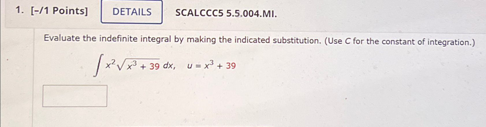 Solved Points Scalccc Mi Evaluate The Chegg