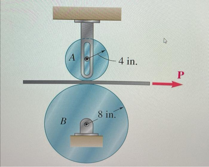 A Belt Of Negligible Mass Passes Between Cylinders A Chegg