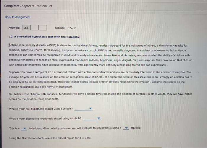 Solved Complete Chapter 9 Problem Set Back To Assignment Chegg