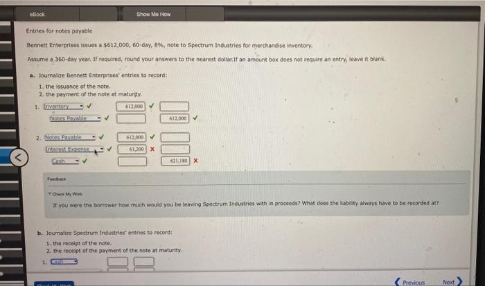 Solved Entries For Notes Payoble Bennett Enterprises Issues Chegg