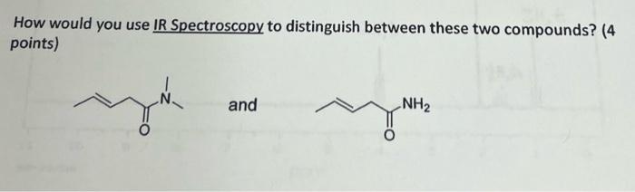 Solved How Would You Use Ir Spectroscopy To Distinguish Chegg