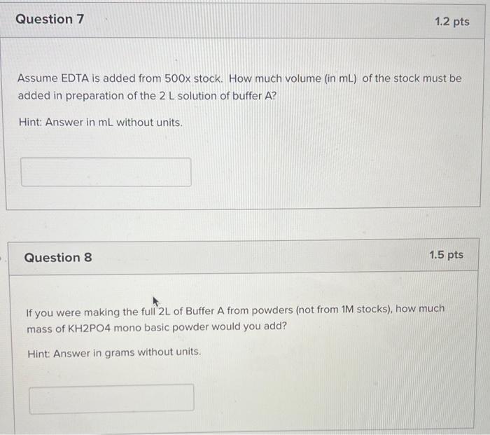 Solved Use The Information Below To Answer The Six Questions Chegg