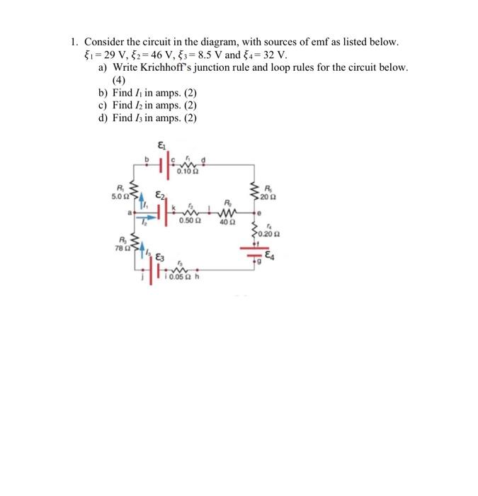 Consider The Circuit In The Diagram With Sources Of Emf Solv