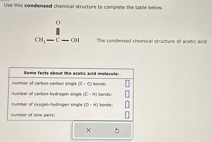 Solved Use This Condensed Chemical Structure To Complete The Chegg