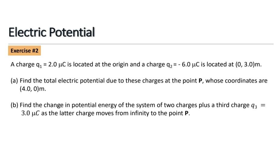 Solved A charge q1 2 0μC is located at the origin and a Chegg