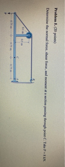 Solved Problem 5 20 Points Determine The Normal Force Chegg