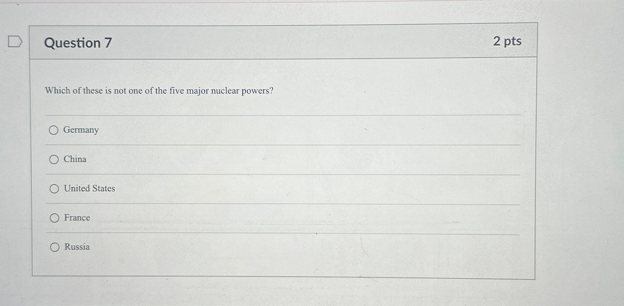 Solved Question Ptswhich Of These Is Not One Of The Five Chegg