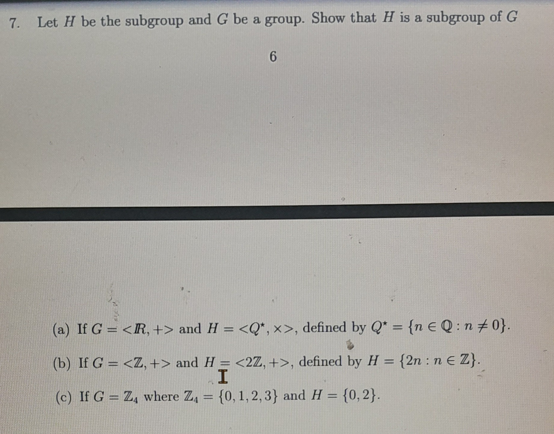 Solved Let H Be The Subgroup And G Be A Group Show That H Chegg