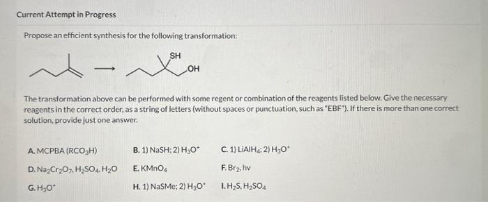 Solved Current Attempt In Progress Propose An Efficient Chegg