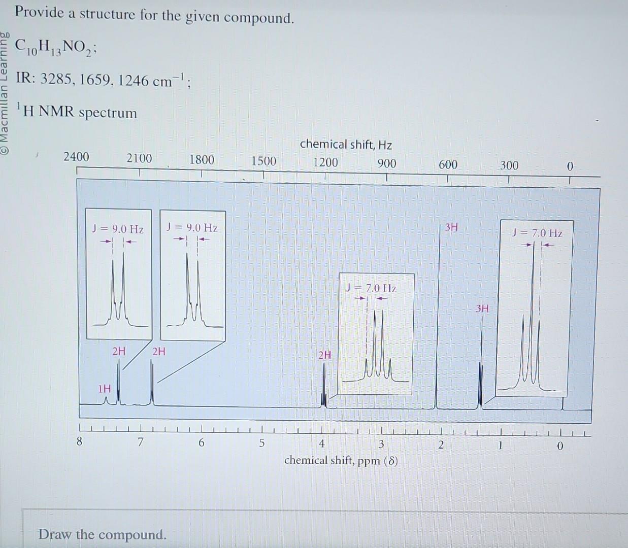 Solved Provide A Structure For The Given Compound Chegg