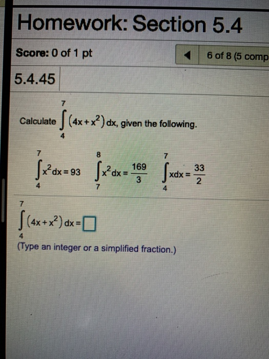 Solved Homework Section 5 4 Score 0 Of 1 Pt 6 Of 8 5 Comp Chegg