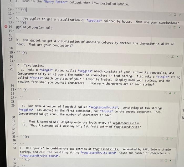 Solved B Use Ggplot To Get A Visualization Of Species Chegg