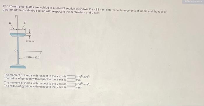 Solved Two Mm Steel Plates Are Welded To A Rolled S Chegg
