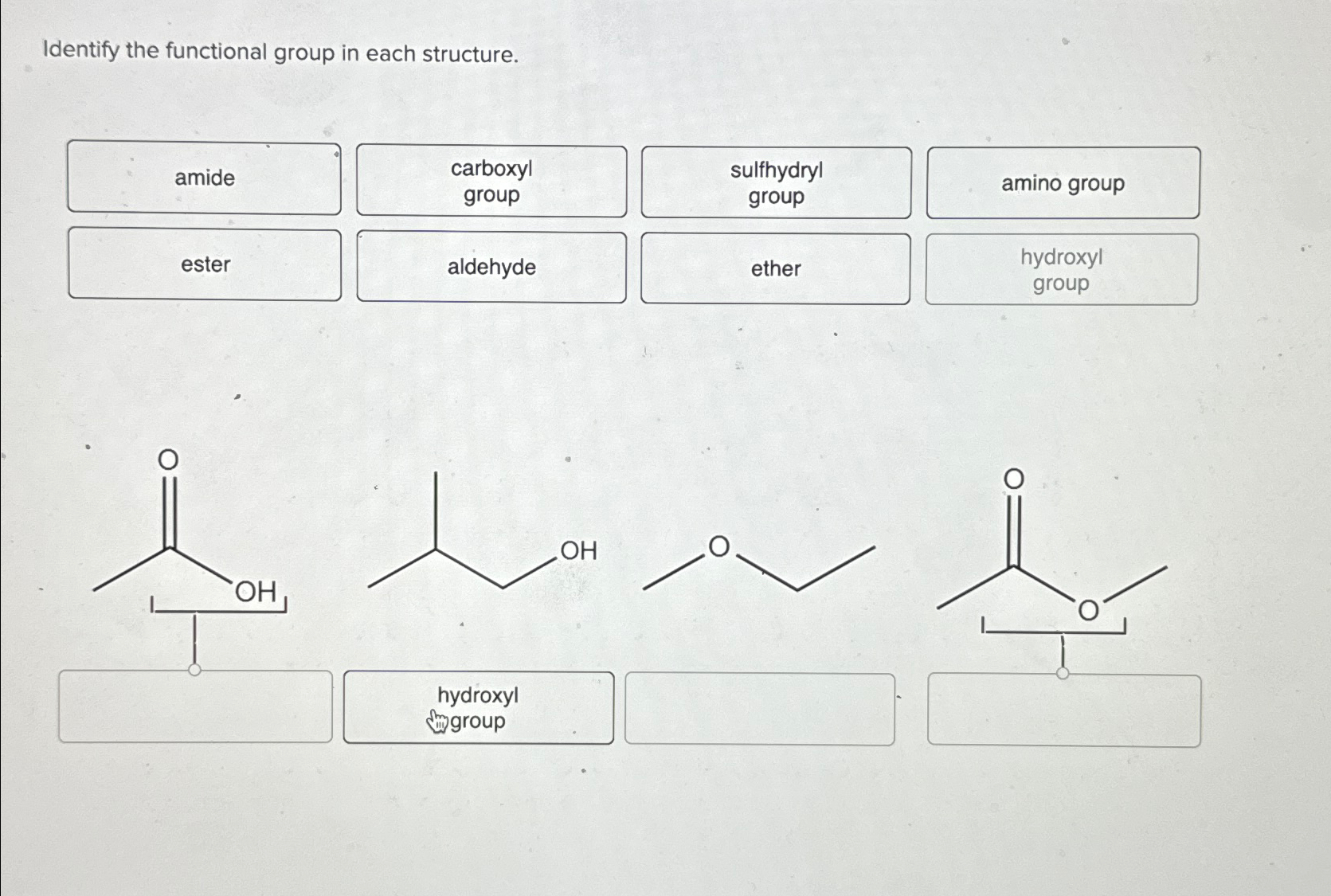 Solved Identify The Functional Group In Each Chegg