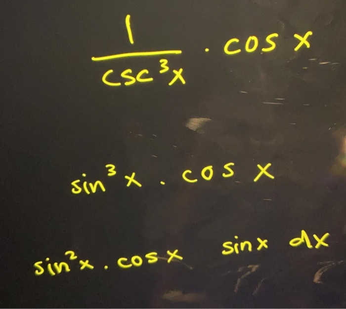 Solved cOS X 3 3 sin²x cos sinx dx sinx cosx Chegg