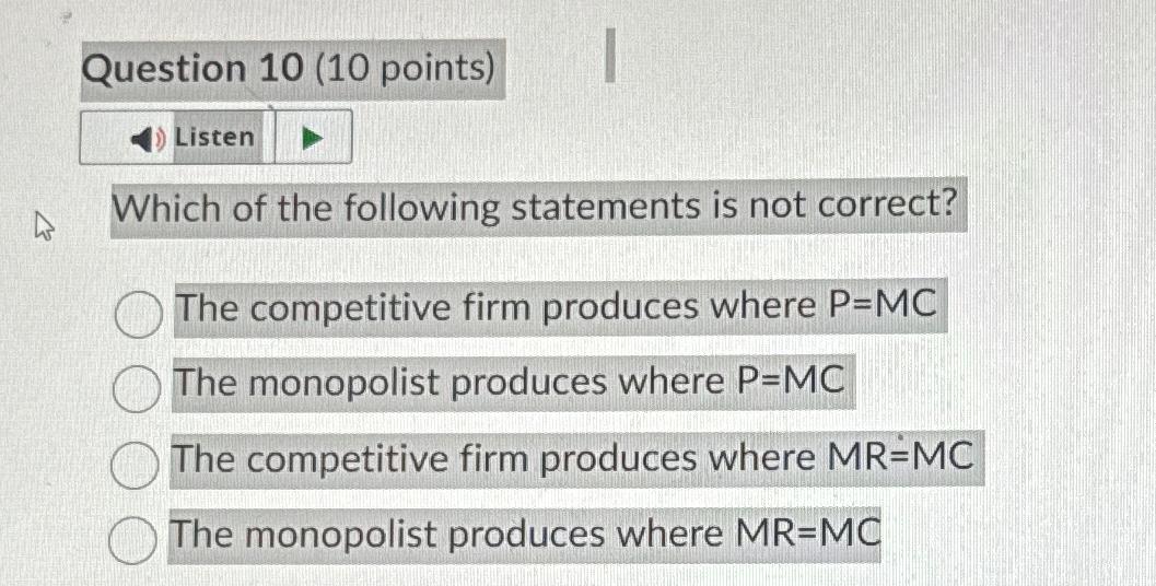 Solved Question Points Listenwhich Of The Following Chegg