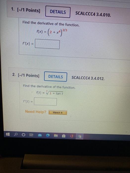 Solved 1 1 Points DETAILS SCALCCC4 3 4 010 Find The Chegg